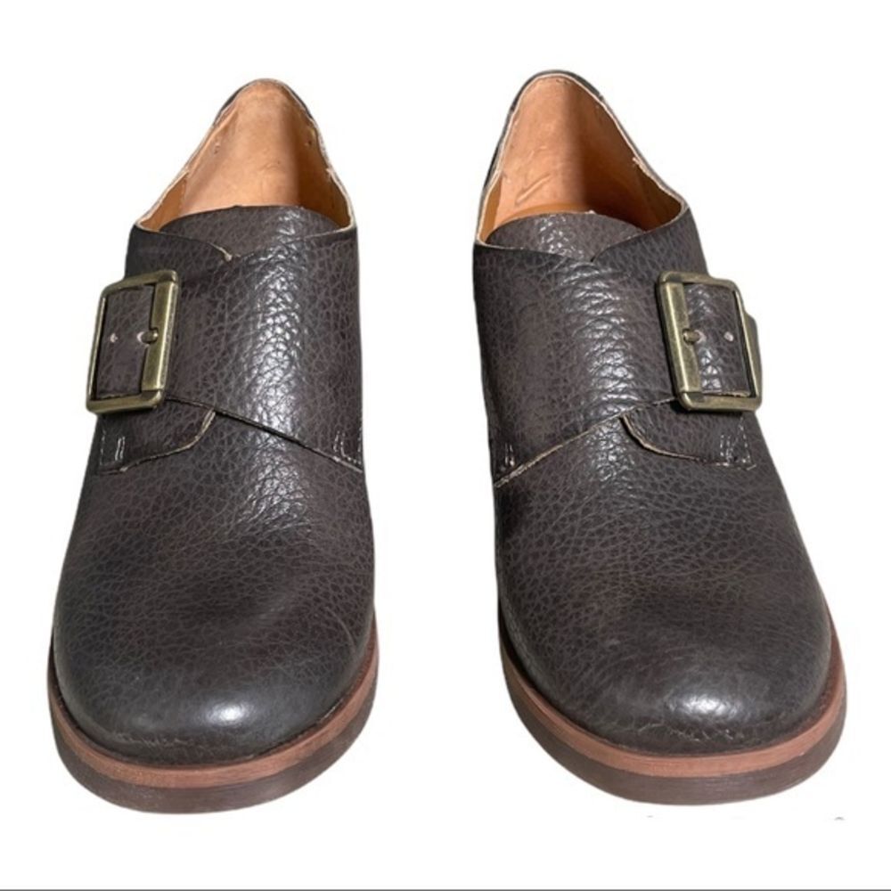 Korks Little Monk Strap Bootie Grey Leather Women Size 6